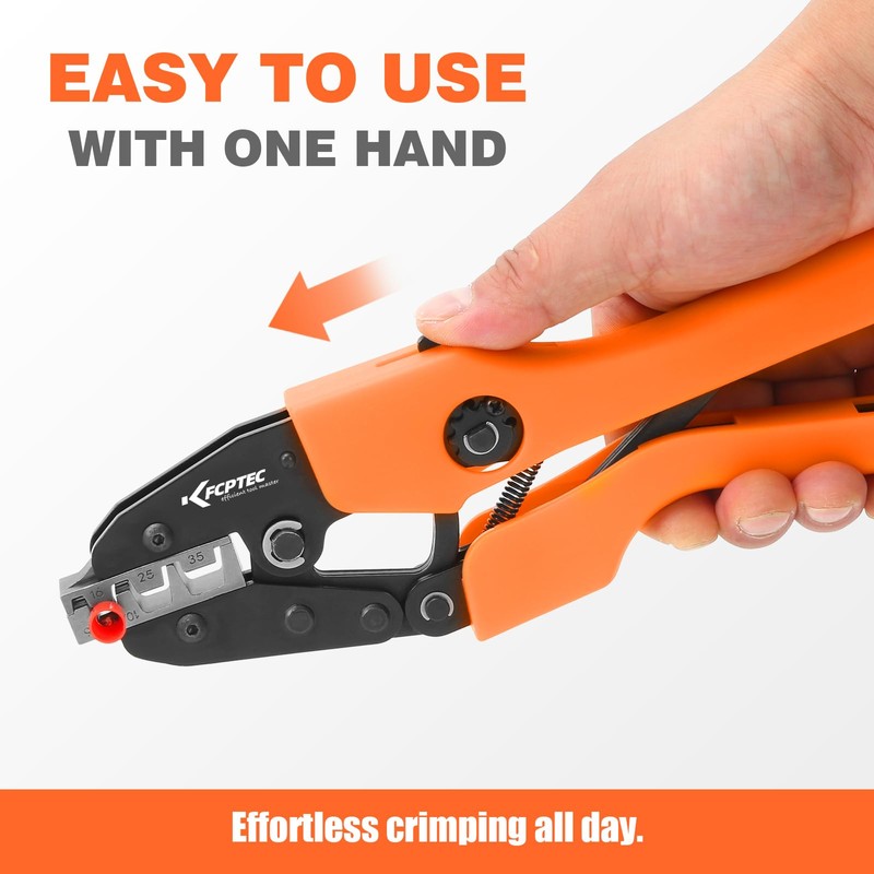 KF CPTEC Heavy Duty Ferrule Crimper for AWG 2-10 (6-35mm²)