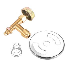 Aupoko DIY Propane Gas Control Valve, Gas Valve Made of Brass with 3/8" Male Flare Thread and Other side with M10X1 Metric Thread Great for Used on Camping Stove, DIY easy grill, etc