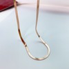 18k 3mm snake rope snake silver necklace Jihejung female celebrity