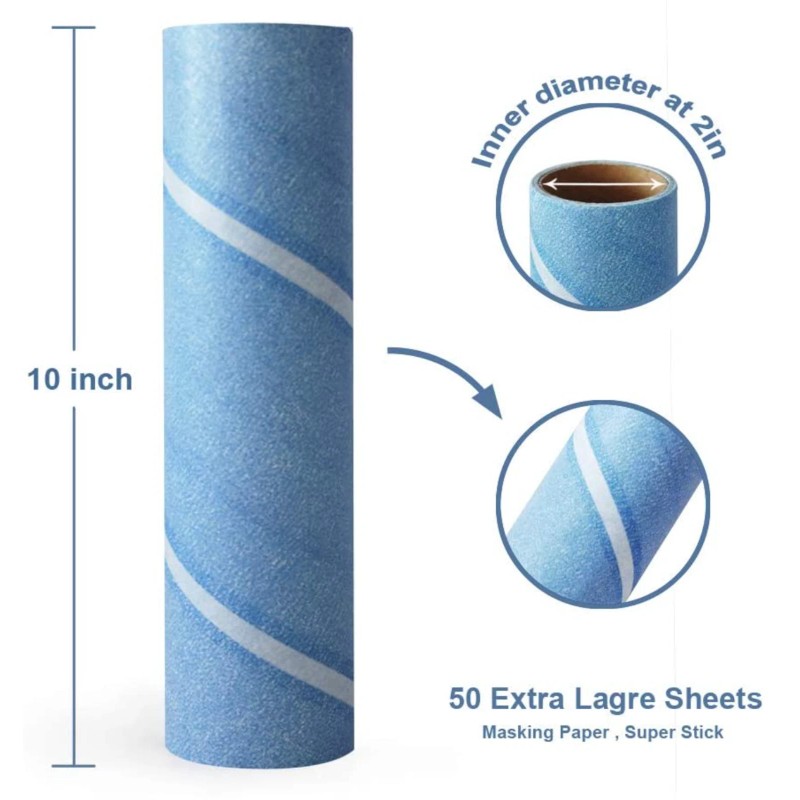 Leo Cleaning Lint Roller Refill 50 Sheets per roll 2/3/6