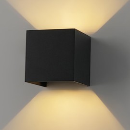 FORCOSO Wall Lights Indoor, Vintage Wood Wall Lamp Black Brown, E27 Wall Sconce Lights, Industrial Wall Mounted Lights Fittings, Rustic Wall Lighting Fixtures for Living Room Bedrooms Hallway Stair