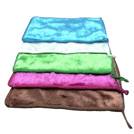 NEYORIKA Microfiber Cloth, Cleaning Cloth, Kitchen Dish Towel, 7.1 x 9.1 inches (18 x 23 cm), 5 Colors, 10 Sheets