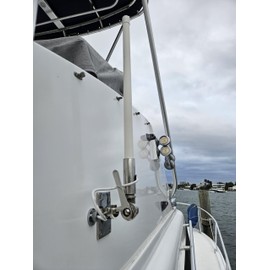 10" Stubby Fixed Mount VHF Marine Antenna, 16 feet Low Loss Marine Cable and 316 Stainless Steel Antenna Mount, PL-259 Adapter Included for Easy Installation