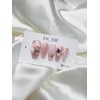 Mellow Pink Gem Handmade Nail Tips - Stiletto / 멜로우