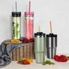 12-Pack Glitter Reusable Colorful Plastic Straws, 11 Inches Clear BPA-Free