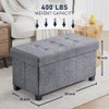 Ornavo Home 30 Inch Folding Storage Ottoman with Storage Bench,