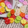 Acxico 100Pcs Flower Plastic Buttons 1/2'' (15mm) Craft, Multi-Color (YY879)