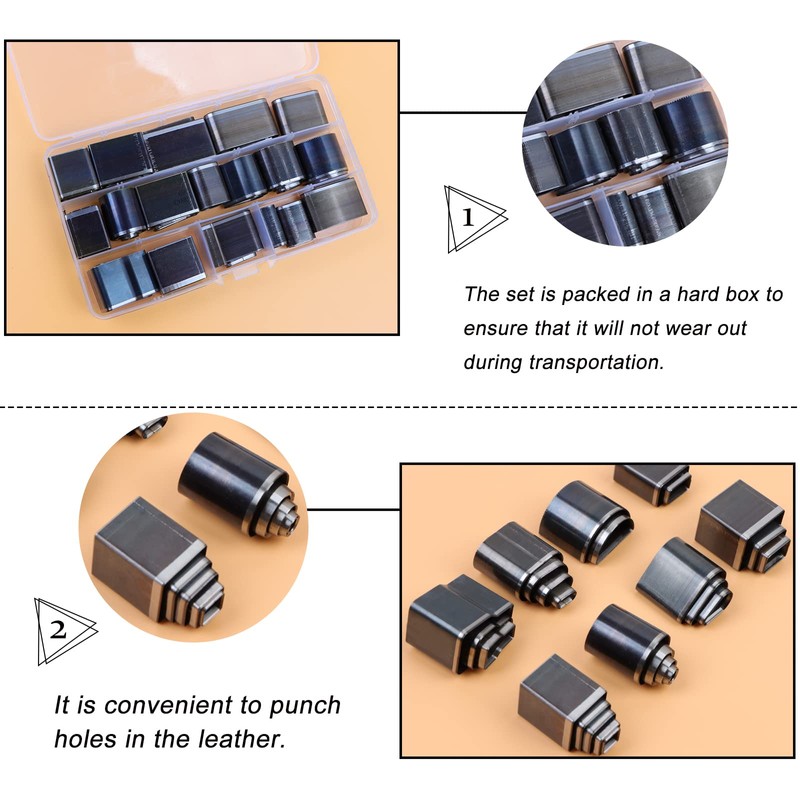 52 Shapes Style Hollow Punch Tool, Leathercraft Punch Tool Set,