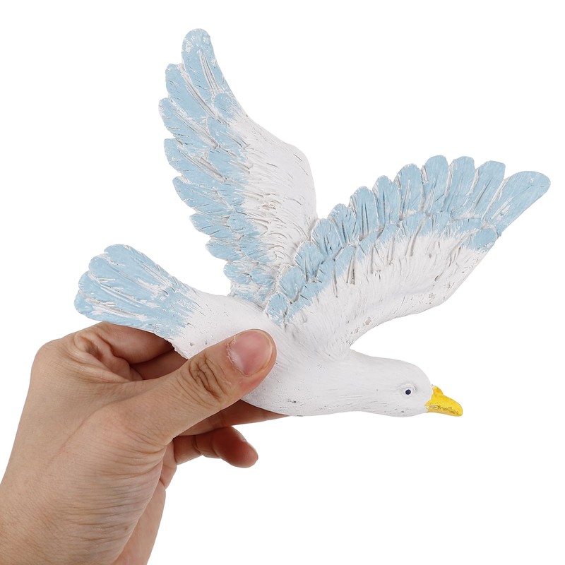 3Pcs Seagull Figurine Garden Bird Statue Small Seagull Birds Ornaments