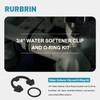 RURBRIN (4+4PCS) 3/4" Water Softener Clip and O-Ring Kit Compatible