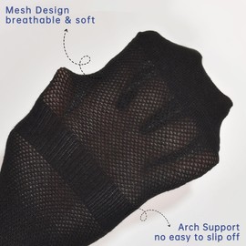 SkiBeaut Men Grips Yoga Socks Non Slip Grippers Tile Wood Floors Anti-Skid Pilates Barre Bikram Fitness Hospital Slipper Socks 3 Pairs