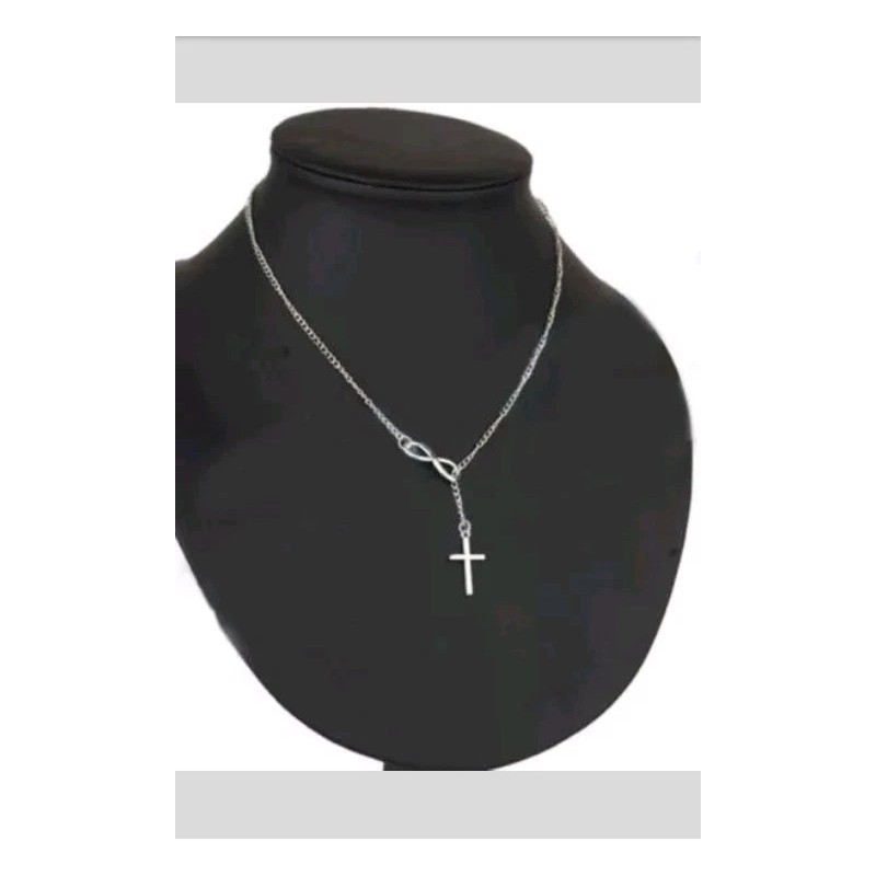 Unbranded INFINITY CROSS CHOKER NECKLACE