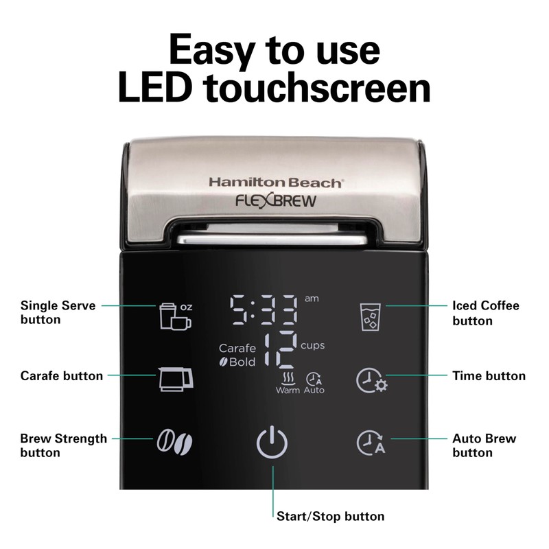 Hamilton Beach FlexBrew Advanced 5-in-1 Programmable 12 Cup Drip and