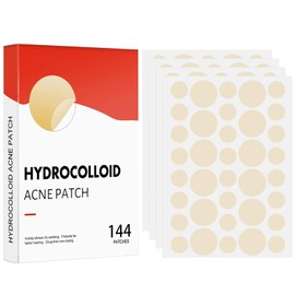 KIKVTER 144 Stück Pickel Patch, Pimple Patch, Pimple Patches, Pickel Patch Sterne, Hydrokolloid Pickelpflaster, Anti Pickel Patches zum Abdecken von Pickeln und Hautunreinheiten für Alle Hauttypen