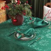 SASTYBALE Christmas Tablecloths Rectangular, Jacquard Xmas Table Cloth with Poinsettia