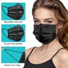 100 PCS Disposable Face Masks, Black Masks, 3 Ply Protection