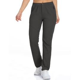 Golf Pants for Women Lightweight Womens Travel Pants Ladies Quick Dry Nylon Casual Outdoor Hiking Slacks Dark Gray M/31