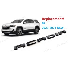 GMC 1PC Matte Black Door Rear Tailgate Acadia Letter Emblem Fit 2020-2023 Acadia