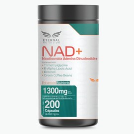 Eternal Nutrition NAD+ | 200 Cápsulas (1300mg por Porción) con Trimethylglycine y Ácido Alfa Lipoico | Precursor de NMN y Nicotinamida Ribosida | Ingredientes Naturales Premium