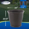 Suncast Sonora 22 Inch Resin Wicker Decorative Garden Planter, Java