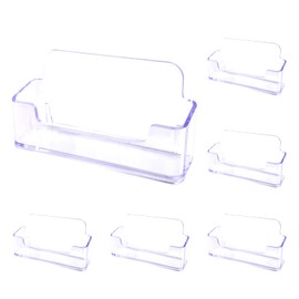 YFPOPONE 6 Pcs Business Card Holders Display, 23*100*30mm Card Display Stand, Transparent Business Card Stand, Acrylic Business Card Holder For Desk, Card Holder Stand For Offices And Meetings