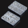 QOGIR 6300pcs Metallic Silver Hotfix Rhinestones for Crafts Clothes DIY