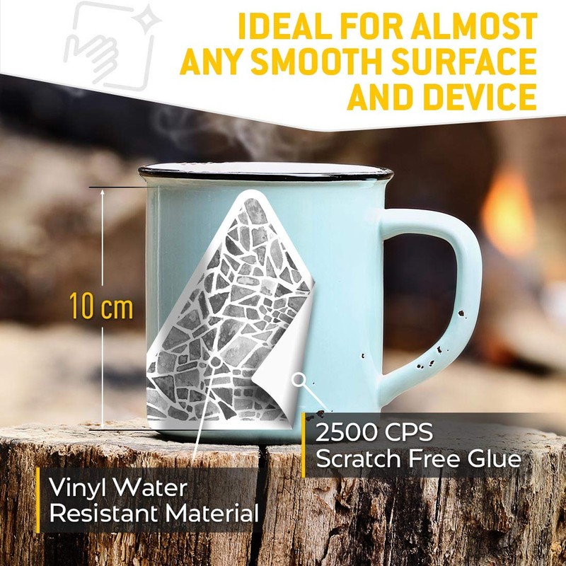 2 x Triangle Stickers 10cm - BW - Binary Code