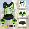 MELOTOUGH Reflective Safety Tool Belt with Suspenders Tool Bag Supenders
