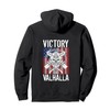 Victory or Valhalla American Flag Image Pullover Hoodie