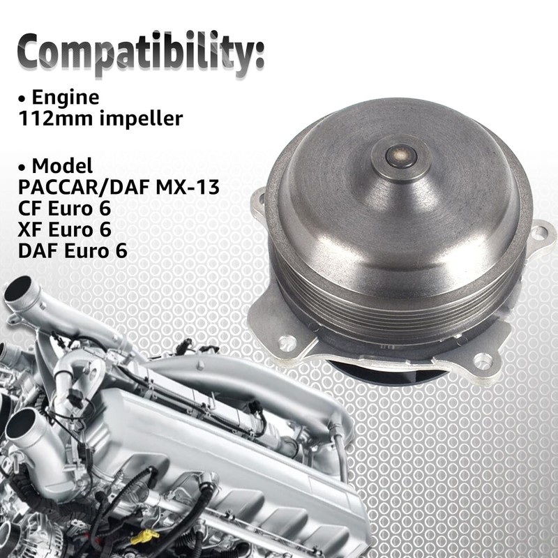 Blrack 2042162PE 2042162 Water Pump Fits for PACCAR/DAF MX-13 CF