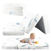 PanKers Trifold Pack and Play Mattress 38"x26",Foldable Pack N Play