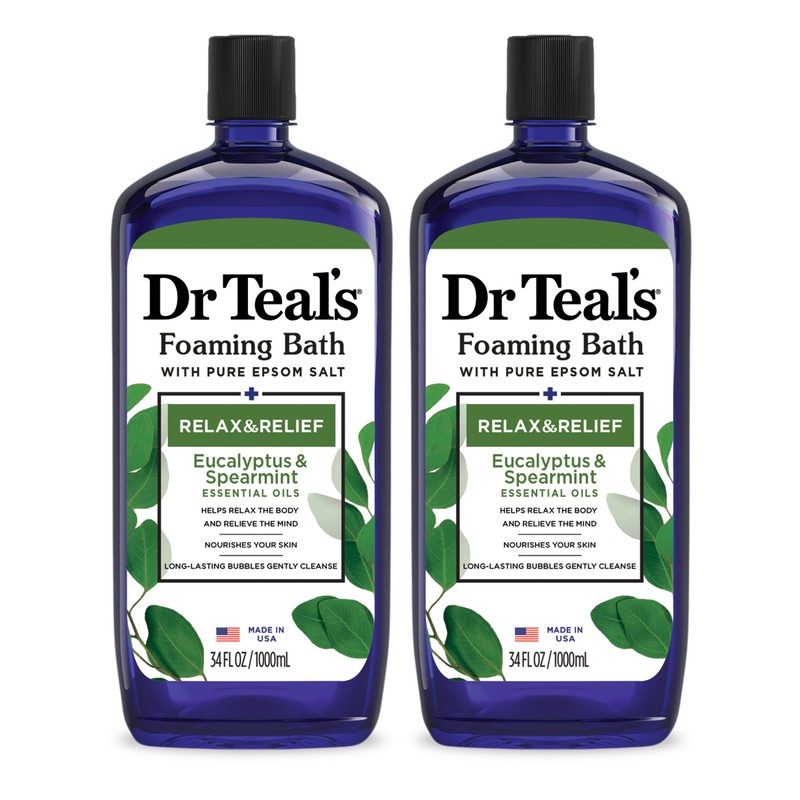Dr Teal's Foaming Bath with Pure Epsom Salt, Relax &