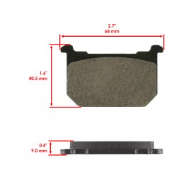 Caltric Front & Rear Brake Pads for Kawasaki KZ1100 Gpz 1100 Ltd Shaft Spectre 1981-1983
