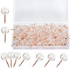 EUSTACE 100pcs Push Pins Push Pins Clear Ball Fasteners Drum