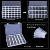 HEHALI 2pack 36 Grids Clear Plastic Organizer Box Container Craft
