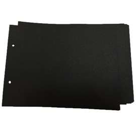 AIOR Scrapbook Photo Album Refillable Black Pages 30 Sheets(60 Pages) Thick Blank Craft Paper for Vintage Heart DIY Scrapbook Album