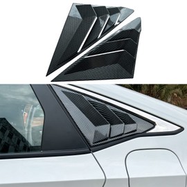 KEALAS for 11th Gen Civic Sedan Sport Style Rear Side Window Louvers Air Vent Scoop Shades Cover Trim for Honda Civic Sedan 2022 2023 2024 2025-Carbon Fiber Style