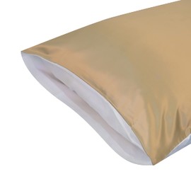 Jasmine Silk 100% Pure Mulberry Silk 19 Momme Charmeuse Silk Pillowcase With Cotton underside for Hair and Skin 1pc 50 x 75 cm Hypoallergenic Envelope Closure (Taupe)