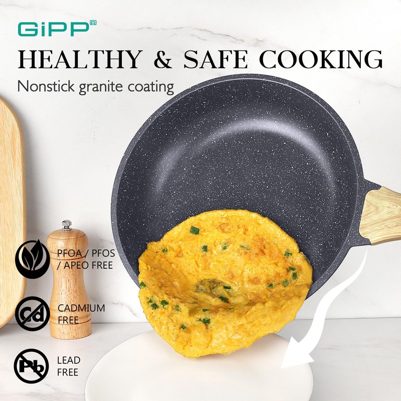 GiPP Pots and Pans Set Non Stick - 10 Pcs