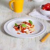 Ornamin plate flat, Ø 22 cm rim red, melamine |
