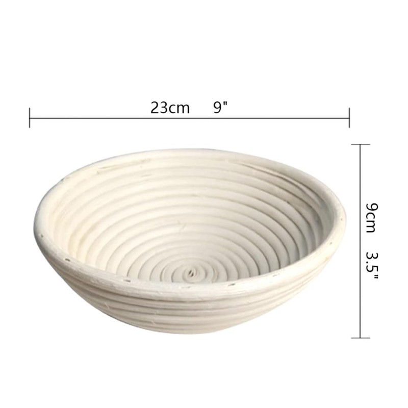 Bread Proofing Baskets, Set of 2, 9" Round Proofing Bowls,