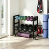 2-Tier Dumbbell Rack Small Weight Rack For Home Gym 350LB