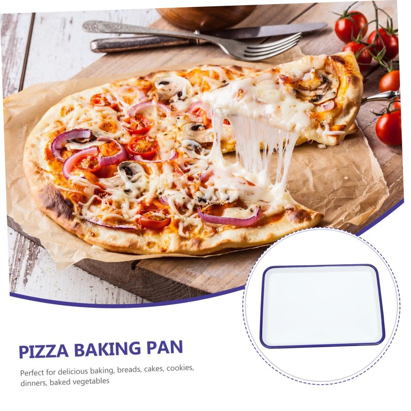 MOKKHNB Enamel Roasting Baking Dish Heat Resistant Oven Tray for