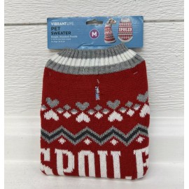 Vibrant Life NEW Dog Sweater SPOILED Med 20-50 lbs Beagle Standard Poodle 17" Vibrant Life
