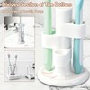2 Pack 360° Rotating Toothbrush Holder for Bathroom, 4-Slot Toothbrush