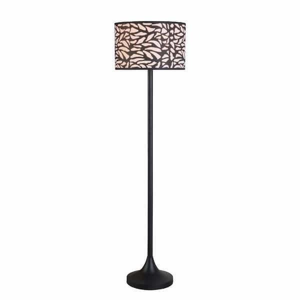 Ceybo 59.5 in. Outdoor/Indoor Floor Lamp in Matte Black with