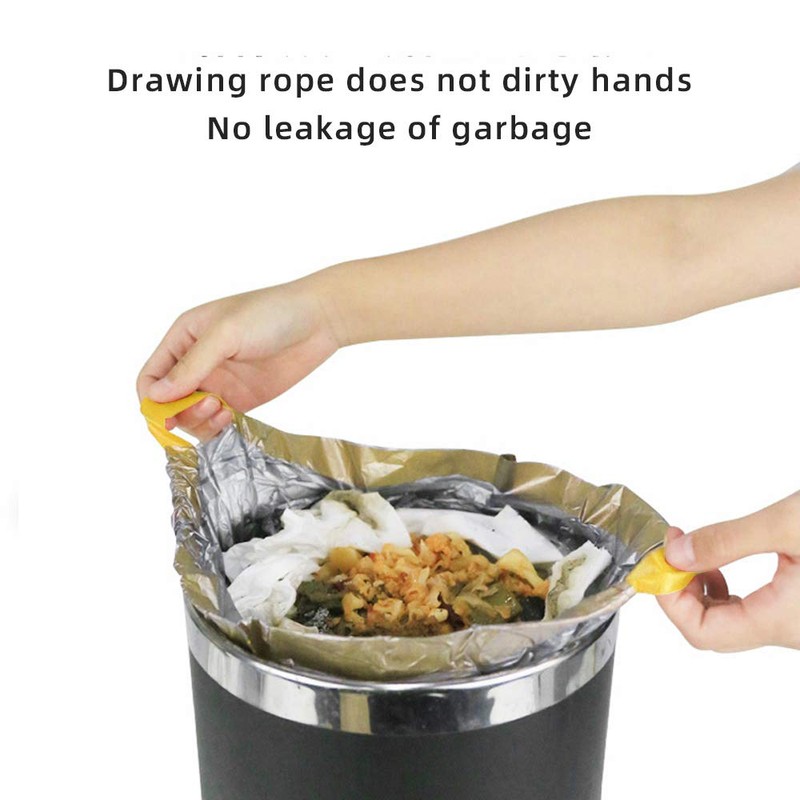 RTBQJ-AT Trash Bags with Carry Handle, Tear-Resistant and Liquid-Proof (12