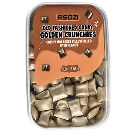 Peanut Candy Old Fashioned I1 Pound box | Golden Crunchies Peanut Coated with Molasses, Christmas Candy Gift, Perfect for the Holidays and Gifts 16oz by ASOZI
