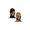2 PCS headwraps for black wome Stretch Jersey Turban Black