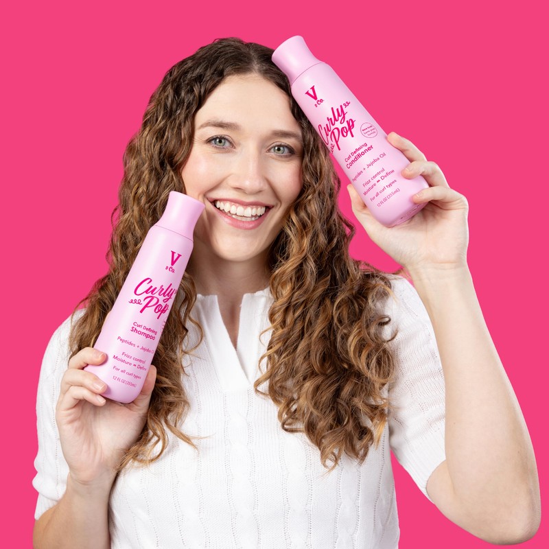 V&Co. Beauty Curly Pop Curl Defining Conditioner – Sulfate Free